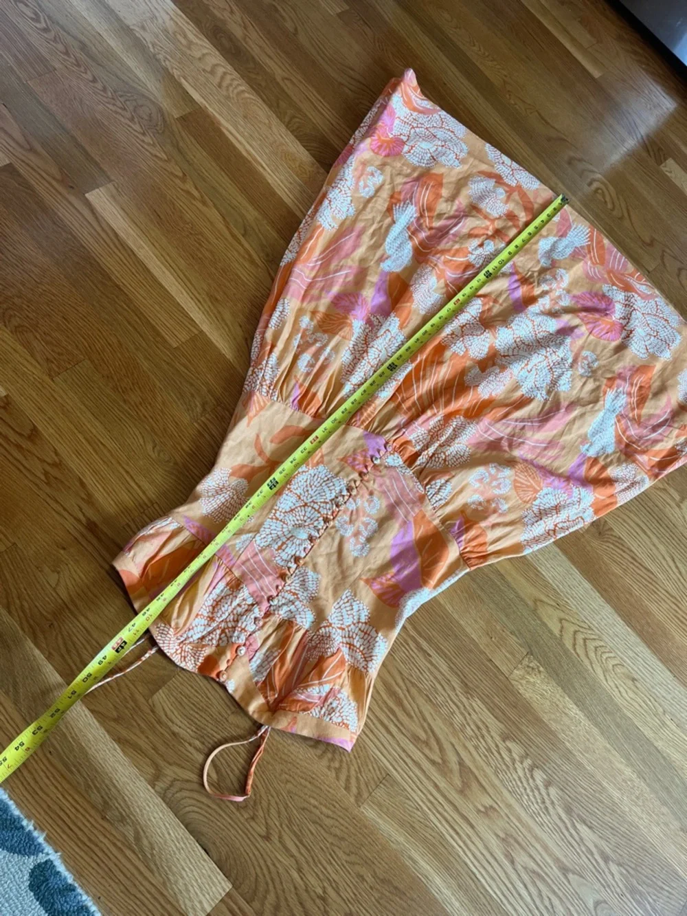 Anthropologie x Farm Rio Linen Blend Strapless Drop-Waist Maxi Dress Size S NWT - Picture 11 of 14